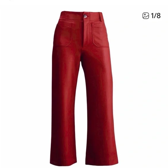 Anthropologie Red Cropped Pants - Picture 1 of 4